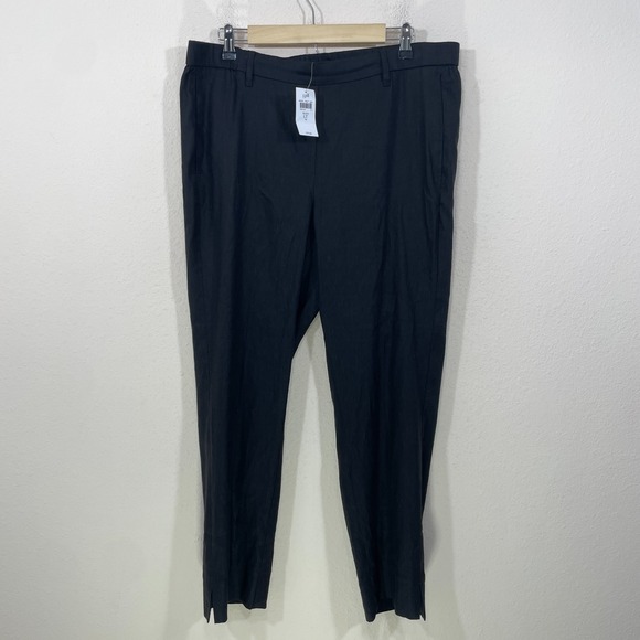 J. Jill Pants - NWT J. Jill‎ Linen Stretch Ankle Pants Size LT  Black Pull On $79 NEW